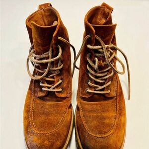 Frye Men's Suede Lace-Up Boots in Rich Brown